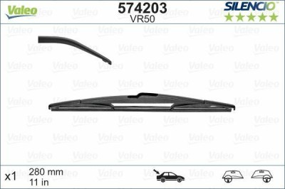 Lamela stergator Silencio Peugeot 3008, 10.2016-12.2020, Ds 7 Crossback, 01.2018-; Renault Espace V, 06.2015-; Scenic, 10.2016-; Opel Grandland X, 06 foto