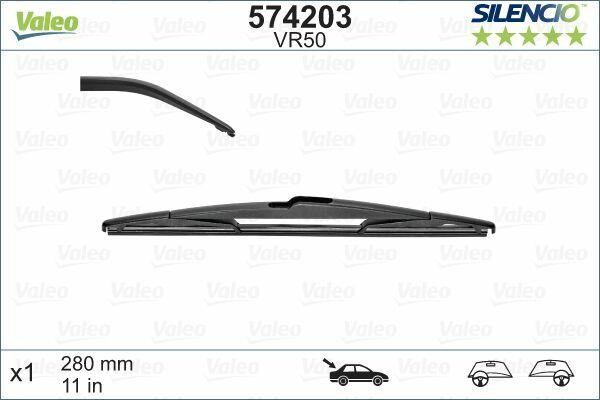 Lamela stergator Silencio Peugeot 3008, 10.2016-12.2020, Ds 7 Crossback, 01.2018-; Renault Espace V, 06.2015-; Scenic, 10.2016-; Opel Grandland X, 06