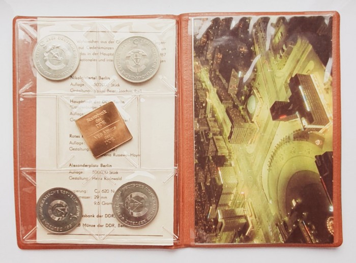 M01 DDR Germania Democrata set monetarie 4 monede 1987 Berlin DDR UNC