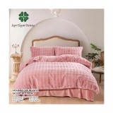 Cumpara ieftin Lenjerie Cocolino Cu Blanita de Iepure Pentru Pat Dublu, 4 piese , ROZ - PUC95