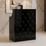 Recepție frizerie lăcuită Alexa 80 cm cosmetică pentru salon cabinet SPA negru
