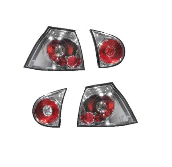 Set stopuri tuning VW GOLF 5 (1K), 10.2003-05.2009, model Hatchback, Taiwan, partea stanga+dreapta, transparent, argintiu; cu lampa interioara; cu lo