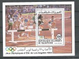 Mauritania 1984 Sport, perf. sheet, used R.039, Stampilat