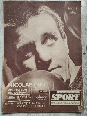 Revista SPORT nr. 12 (203) - Iunie 1967 - Rapid, Progresul Braila, Unirea Dej foto