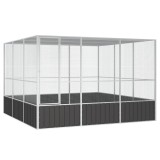 Colivie păsări antracit 302,5x324,5x211,5 cm cm oțel galvanizat