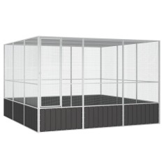 Colivie păsări antracit 302,5x324,5x211,5 cm cm oțel galvanizat