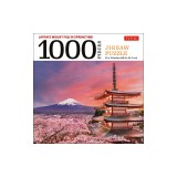 Mount Fuji, Japan Jigsaw Puzzle: Snowcapped Mount Fuji and Chureito Pagoda in Springtime (Finished Size 24 in X 18 In)