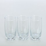 Set 3 pahare din sticla 385 ml