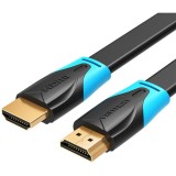 Cablu video Vention, HDMI(T) la HDMI(T), 1m, rezolutie maxima 4K la 60Hz, conectori auriti, cupru, plat, invelis PVC, negru, &quot;VAA-B02-L100&quot; (timbru ve