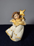 Figurina din rasina, ingeras cu steluta , figurina decorativa 11 cm inaltime