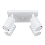 Lampă De Tavan Karbon Alb Din Aluminiu Cu 4 Becuri Tub Minimalist De Interior
