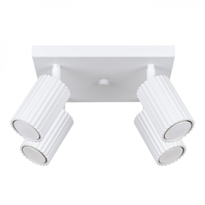 Lampă De Tavan Karbon Alb Din Aluminiu Cu 4 Becuri Tub Minimalist De Interior