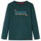 Tricou de copii cu m&acirc;neci lungi verde &icirc;nchis 92