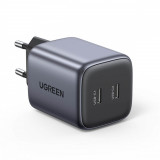 &Icirc;ncărcător Rapid Ugreen GaN 2xUSB-C 45W Gri (CD294) 90573-UGREEN