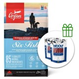 Cumpara ieftin ORIJEN Adult 6 Fish Dog 11,4 kg + 2 x recompense GRATUIT