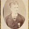 FOTOGRAFIE VECHE PE SUPORT CARTON SEMNATA SI DATATA IUNIE 1879, TANAR DECORAT