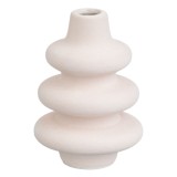 Vază Ceramică Mini Bej cu Formă de 3 Inele, CMCLASS