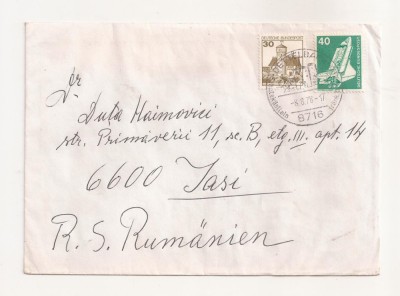 FD21 - Plic Circulat international Germania - Romania , 1978 foto