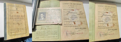 3075-I-Carnet Asigurare vechi Banatul 1940. foto