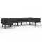 Set mobilier de gradina cu perne, 7 piese, antracit, aluminiu