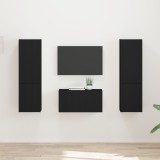 vidaXL 3 pcs Negru 3409097