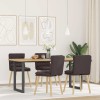 VidaXL Scaune de bucătărie, 4 buc., maro &icirc;nchis, material textil