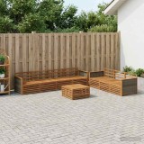 Cumpara ieftin Set de canapele de exterior 8 buc. 7-Locuri natural