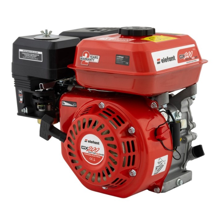 Motor pe benzina cu ax de 19mm ELEFANT GX200, 6,5 CP, 3600 rot/min Innovative ReliableTools
