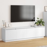 VidaXL cabinet TV cu LED Alb 180x38x49 cm Lemn prelucrat