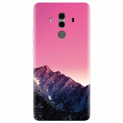 Husa silicon pentru Huawei Mate 10, Mountain Peak Pink Gradient Effect foto