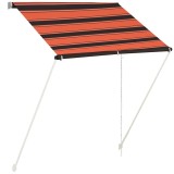 Cumpara ieftin Copertina retractabila, portocaliu si maro, 150 x 150 cm