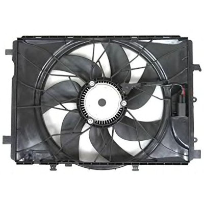 GMV radiator electroventilator Mercedes Clasa C (W204 / S204), 03.2007-2014 Diesel/Benzina, tip climatizare cu AC, dimensiune 600W/475mm, cu 4 pini, foto