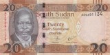 SUDAN DE SUD █ bancnota █ 20 Pounds █ 2017 █ P-13c █ UNC █ necirculata