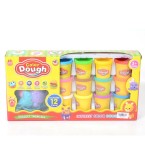 12 Borcănele de Plastilină cu Formițe &icirc;n Cutie