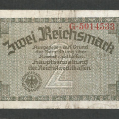 GERMANIA NAZISTA 2 MARCI REICHSMARK 1940 [30] P- 137a , 7 cifre , Litera G