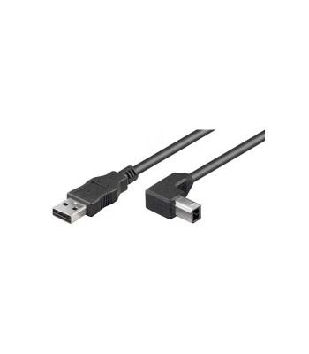 Cablu imprimanta USB 90 grade 2m cupru Goobay foto