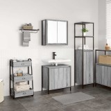 VidaXL Set mobilier de baie, 2 piese, gri sonoma, lemn prelucrat