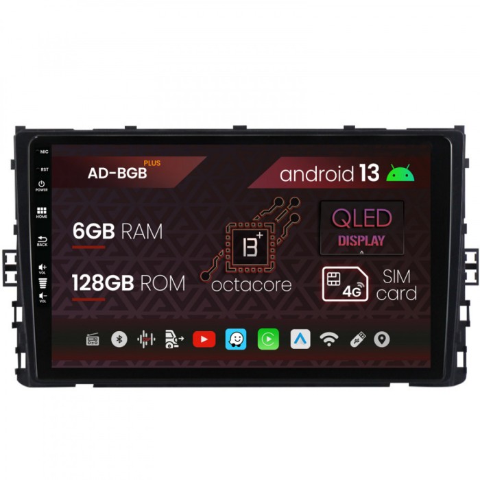Navigatie Volkswagen Polo (2018+), Android 13, B-Octacore 6GB RAM + 128GB ROM, 9 Inch - AD-BGB9006+AD-BGRKIT035V2