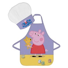 Set sort si boneta de bucatarie pentru copii Peppa Pig