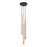 Lampă suspendată PASTELO 3P lemn, Sollux Lighting