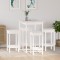 Gossi set mobilier de bar, 5 piese, alb, lemn masiv de pin