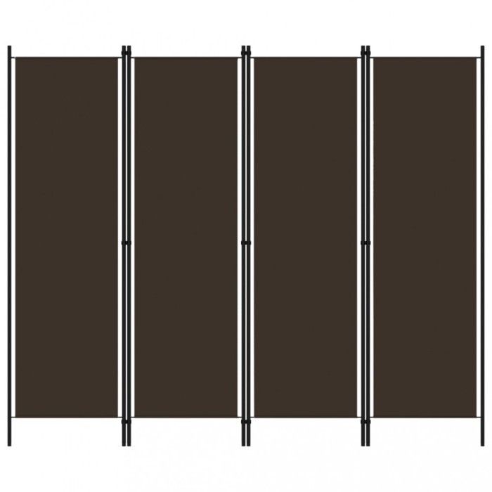 vidaXL Paravan de cameră cu 4 panouri, maro, 200 x 180 cm