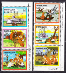 DB Arta Paraguay Scriitori Mark Twayn Tom Sawyer serie MNH foto