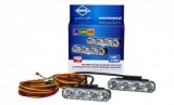 Cumpara ieftin Set Proiectoare DRL LED Auto, 4 LED, 9-36V, 30cm, IP68, E9, Universal