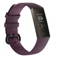 Curea Bratara Edman pentru Fitbit Charge 3 / 4, marimea S, Mov