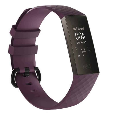 Curea Bratara Edman pentru Fitbit Charge 3 / 4, marimea S, Mov foto