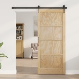 Usa Interior Lemn Pin Solid VidaXL Orkdal 86x198.5 cm Bej - Aspect Natural, Design Primitor, Montaj Facil