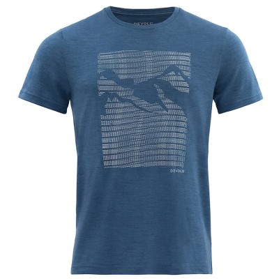 DEVOLD Havtaka Merino 150 Tee Man blue melange S foto