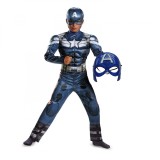Cumpara ieftin Costum Captain America KidMania&reg; cu muschi pentru baieti 3-5 ani 90-110 cm