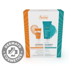 Pachet Gel de curatare pentru ten cu tendinta acneica Cleanance 200ml + Crema de fata nuantatoare cu protectie solara Cleanance Triasorb SPF50+ 50ml,
